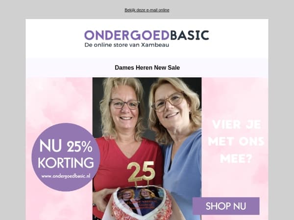 🎉 Wij bestaan 25 jaar – vier met ons mee en ontvang 25% korting!