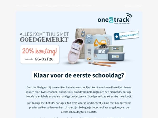 Zorg ervoor dat je back2school ready bent samen met Goedgemerkt!