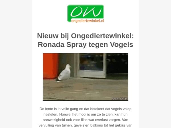 Houd Vogels Diervriendelijk op Afstand!