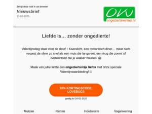 Liefde is... zonder ongedierte!