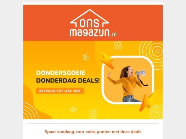 Dondersgoeie Donderdagdeals