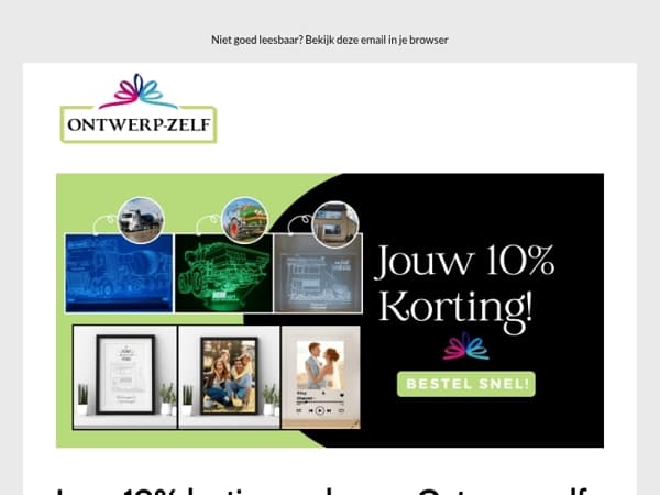 Jouw 10% kortingscode voor Ontwerp-zelf