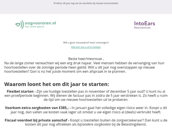 Wees op tijd voor nieuwe hoortoestellen in 2025