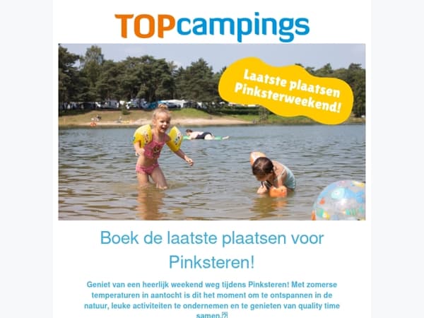 Boek de laatste plaatsen voor Pinksteren!