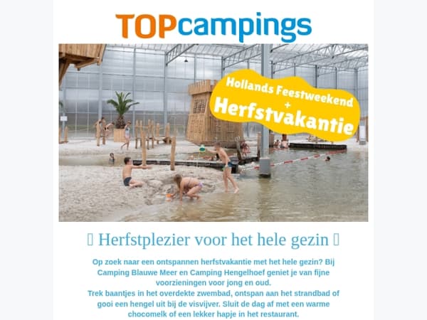 Vier de herfstvakantie bij Topcampings!🍂