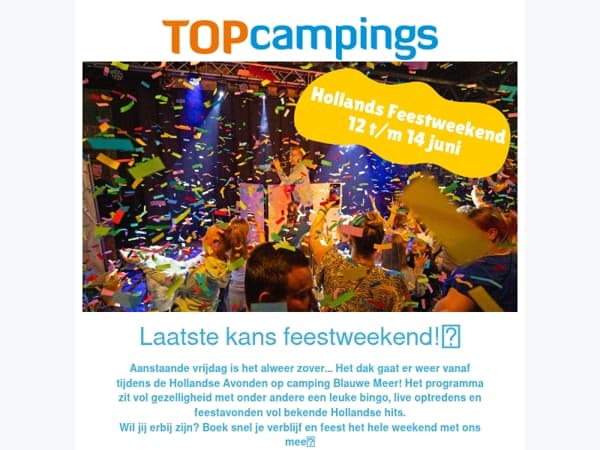 Laatste kans feestweekend!🥳