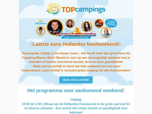 Laatste kans feestweekend!🎉