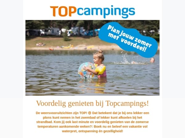 Voordelig genieten bij Topcampings!