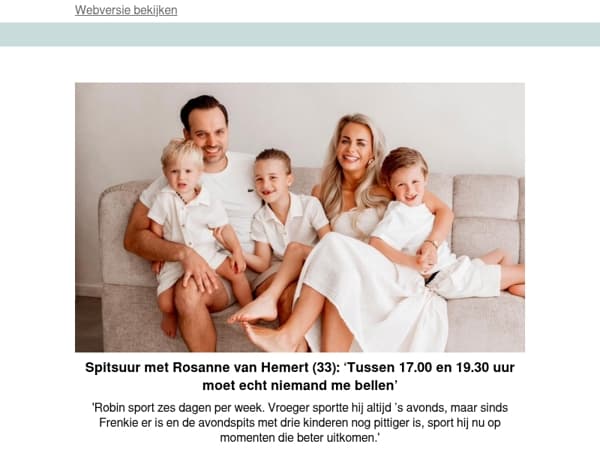Kirsten (32): ‘Had ik maar geweten dat wandelen in plaats van hardlopen net zo fijn is na een bevalling’