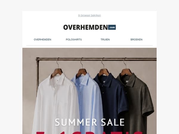 3+1 zomeraanbieding: kies er 4 en betaal slechts voor 3