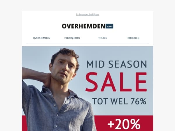 Mid Season SALE 🔥 20% extra korting op meer dan 7.400 sale-artikelen