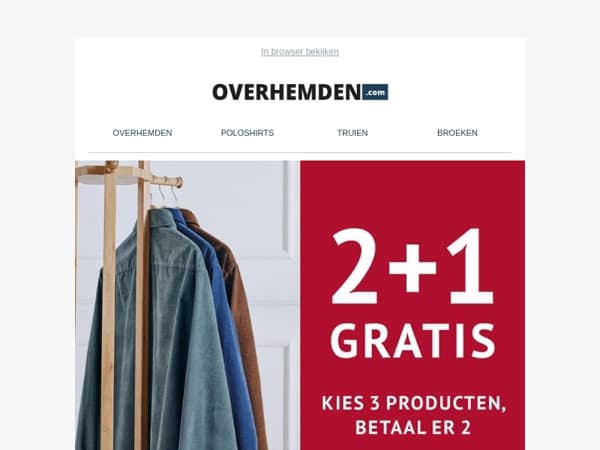 2+1 Herfstuitverkoop: Kies 3 artikelen, betaal er maar 2