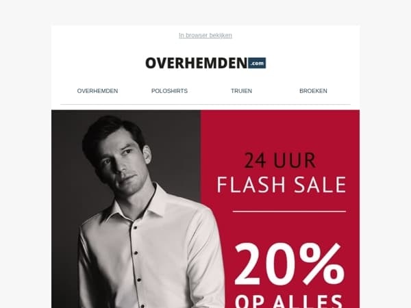 Nog maar 24 uur: 20% korting op alles!