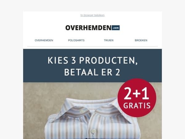 Mis het niet ❱❱ Kies 3 artikelen, betaal er maar 2