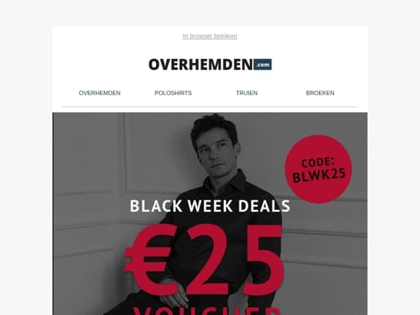 Alleen vandaag nog ⌛ € 25 extra korting op Black Friday Deals