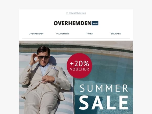 Zomer Opruming ❱ tot wel 76% korting op overhemden, polo's en meer