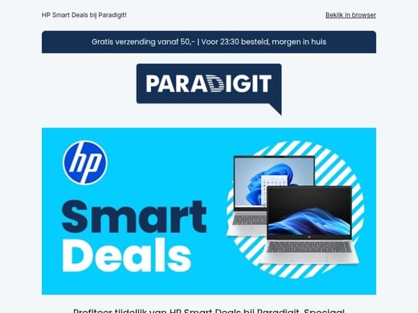 Het zijn HP Smart Deals bij Paradigit!