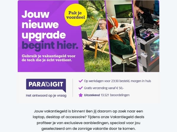 Jouw vakantiegeld is binnen!