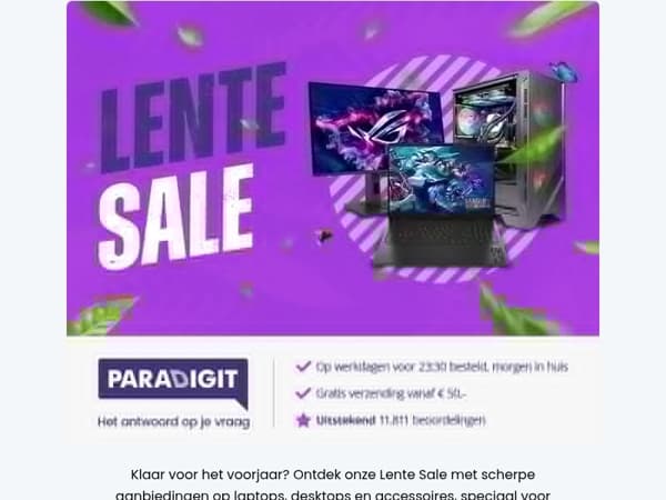 Klaar voor het voorjaar? Profiteer nog snel van onze Lente Sale!
