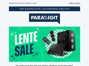 Bekijk nu de beste deals van onze Lente Sale!