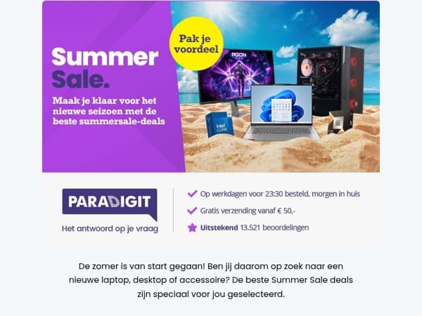 Start de zomer met de beste Summer Sale deals!