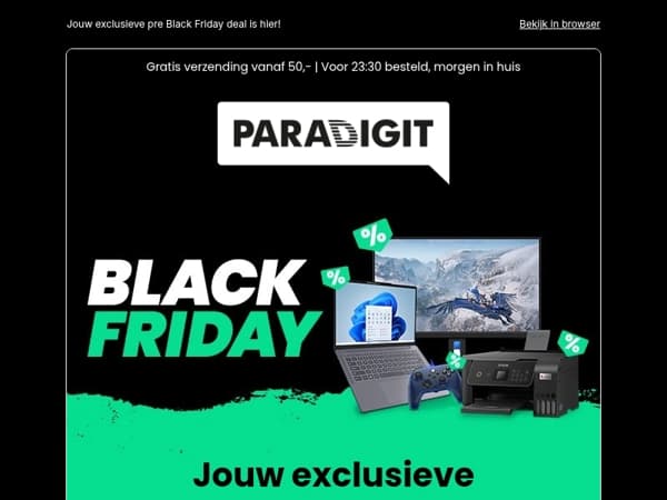 Jouw exclusieve pre Black Friday deal is hier!