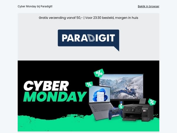 Het is Black Friday bij Paradigit! Scoor nu de allerbeste deals!