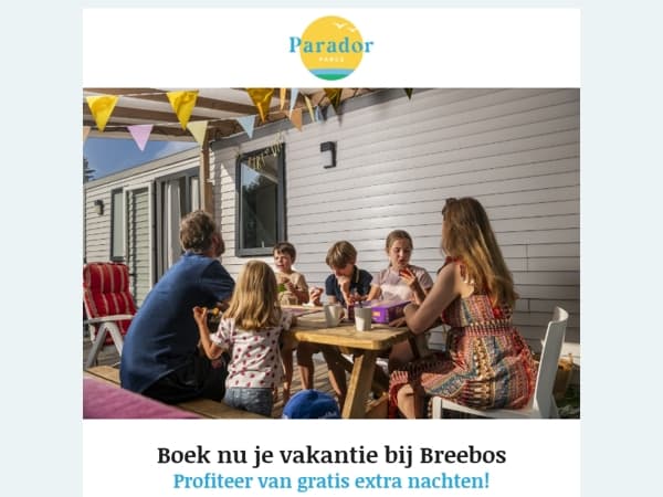 Extra nachten cadeau bij je vakantie 🏕️