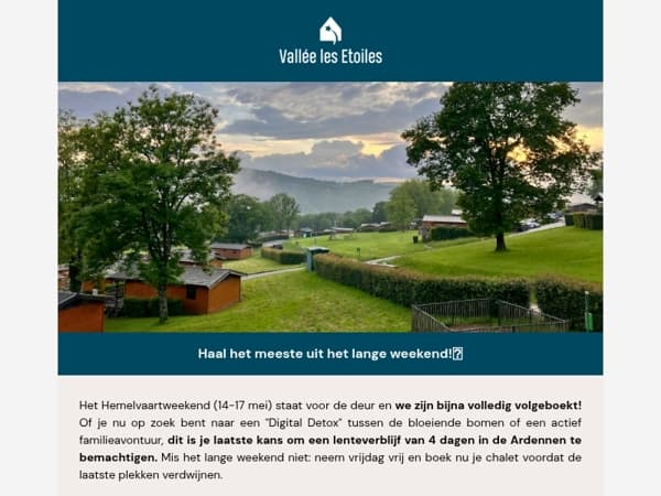 🌸 Laatste kans voor je Hemelvaart-escape in de Ardennen