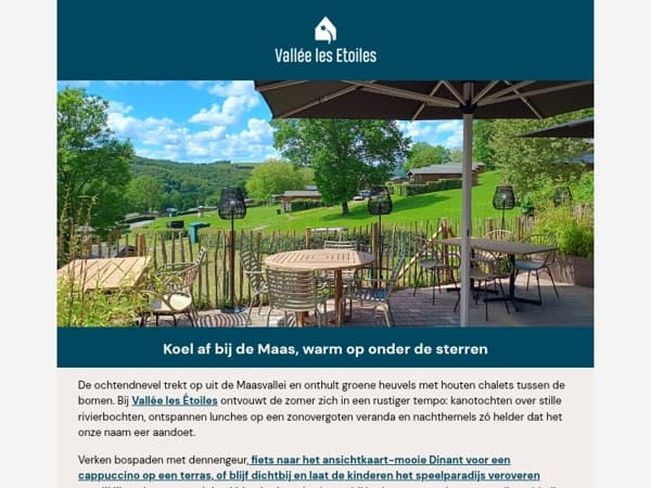 Koel af bij de Maas, warm op onder de sterren.