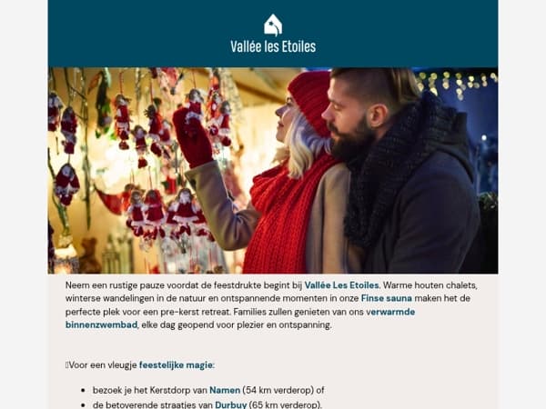 Jouw rustige pre-kerst escape wacht op je