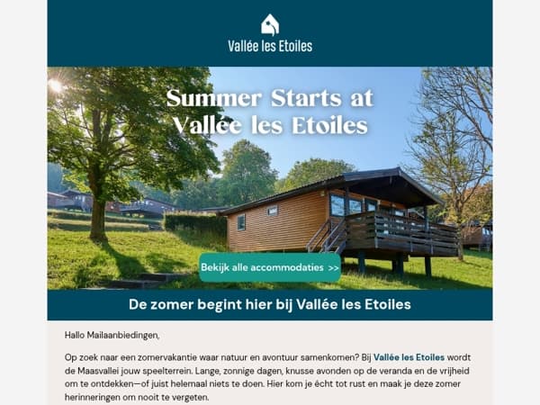 De zomer begint hier bij Vallée les Etoiles