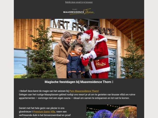 Magische feestdagen bij Maasresidence Thorn ✨