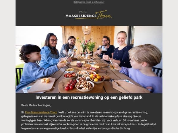Investeren in een recreatiewoning op een geliefd park.