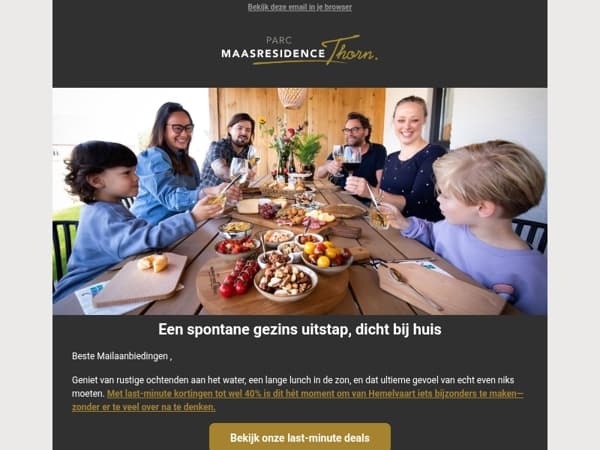 Even weg zijn kan een wereld van verschil maken.