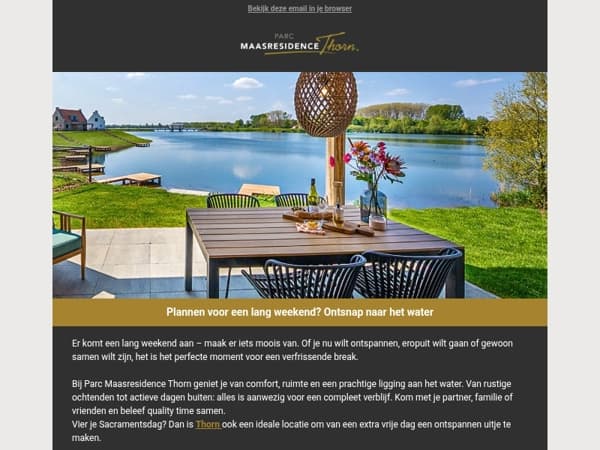 Plannen voor een lang weekend? Ontsnap naar het water