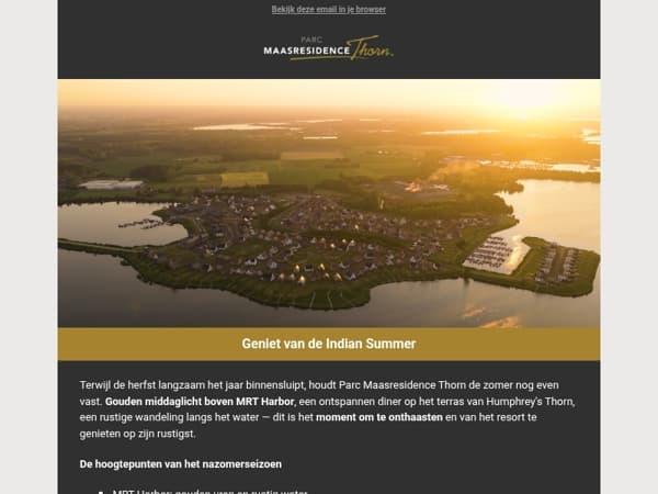 De Indian Summer aan het water is nog maar net begonnen