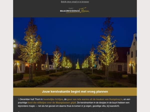 Jouw kerstvakantie begint met vroeg plannen