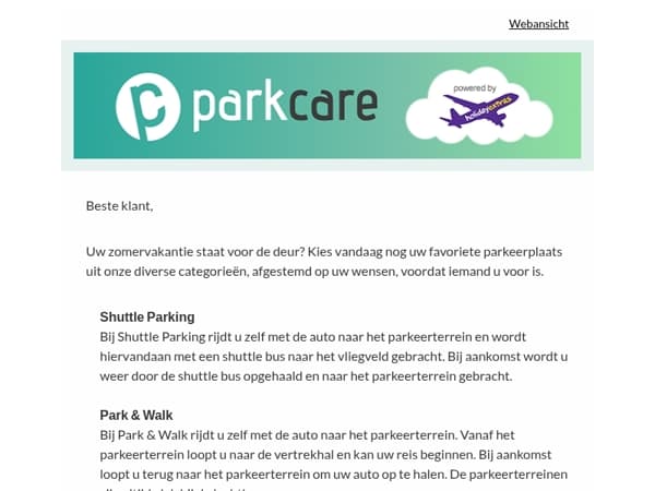Reserveert u nu de beste parkeerplaatsen, zolang het nog kan!