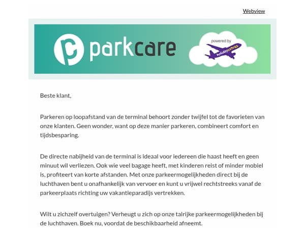 Van parkeren naar vakantieparadijs