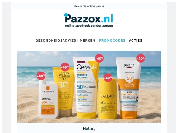 🔥 Weekenddeal: 10 zonneproducten aan -40%