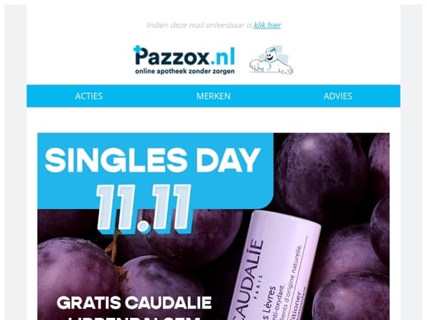 🎁 Singles Day: cadeau voor de eerste 200 geluksvogels!