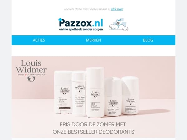 Blijf de hele zomer fris met Louis Widmer!