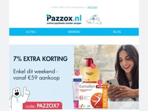 🎉Verrassing! Enkel dit weekend - 7% Extra Korting!