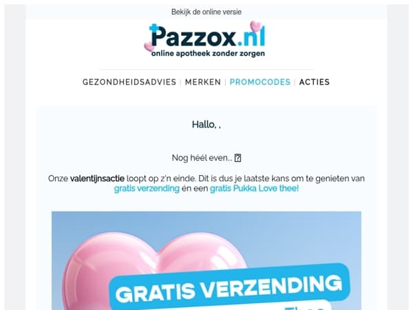 💗 Laatste kans: gratis verzending + cadeau