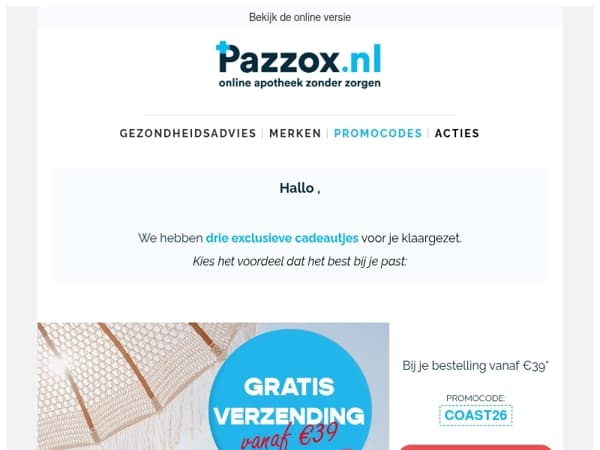 Je nieuwe promocodes staan klaar ✅