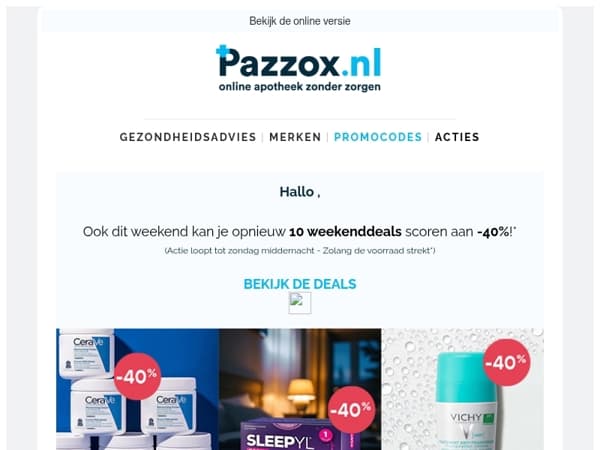 🔥 Weekenddeals: -40% op 10 topproducten!