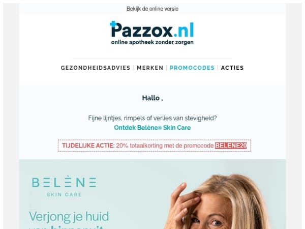 ✨ 20% korting op Belène Skin Care met code BELENE20