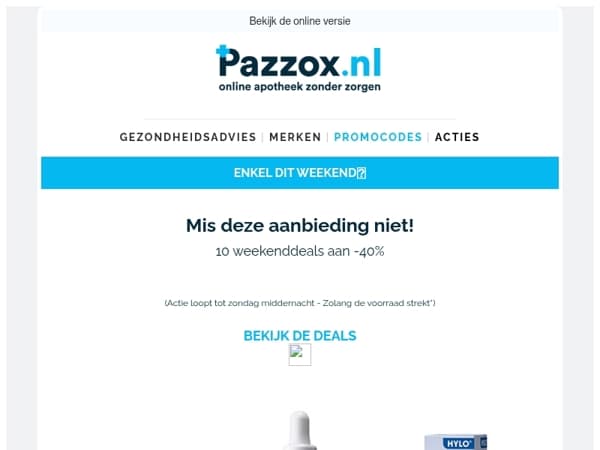 🔥 Weekenddeals: -40% op 10 topproducten!
