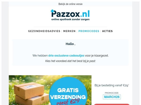 Je nieuwe promocodes staan klaar ✅